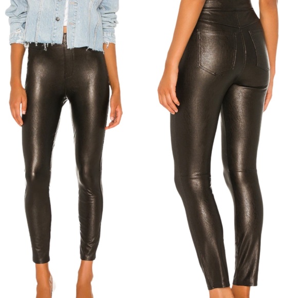SPANX Pants - Spanx Like Leather Skinny Pant Black Noir S NWT